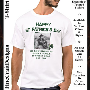 Custom Text Photo, Irish DNA St Patrick’s Day 05 T-Shirt