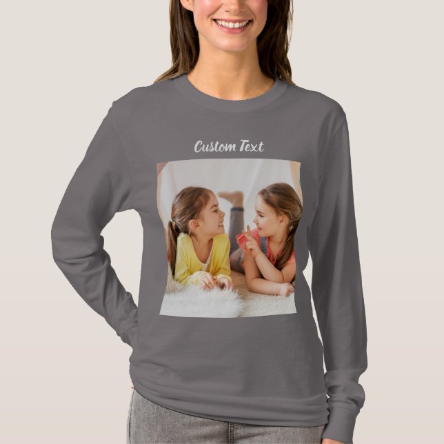 Custom Text Photo Personalised T-Shirt (Front)