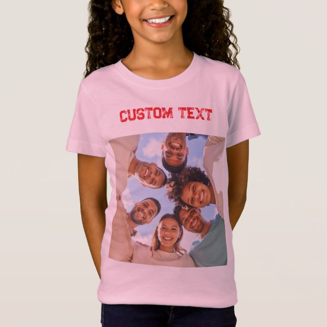Custom Text Photo T-Shirt (Front)