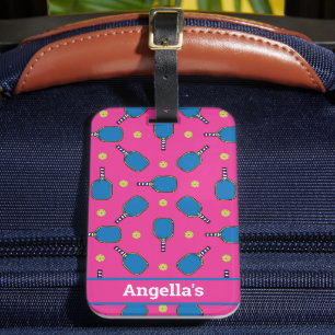 Custom text  Pickleball Playtime Luggage Tag