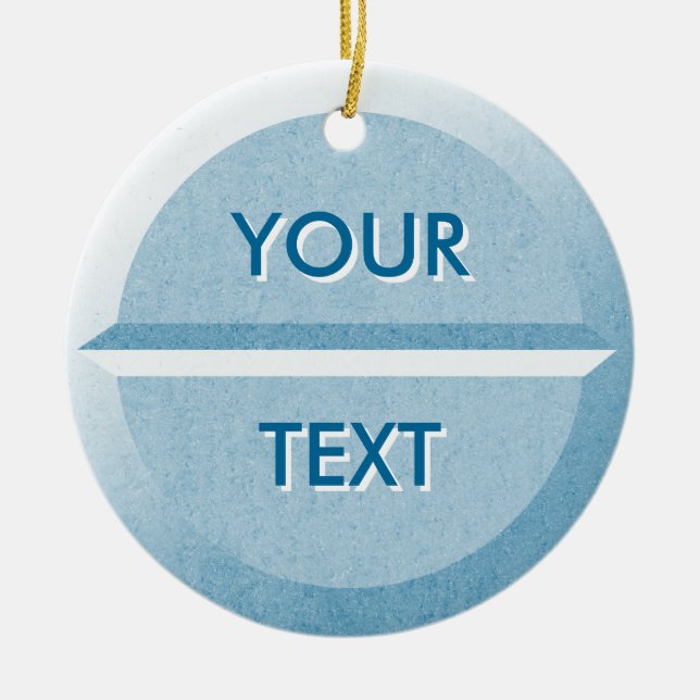 Custom Text Pill Tablet Ornament (Front)