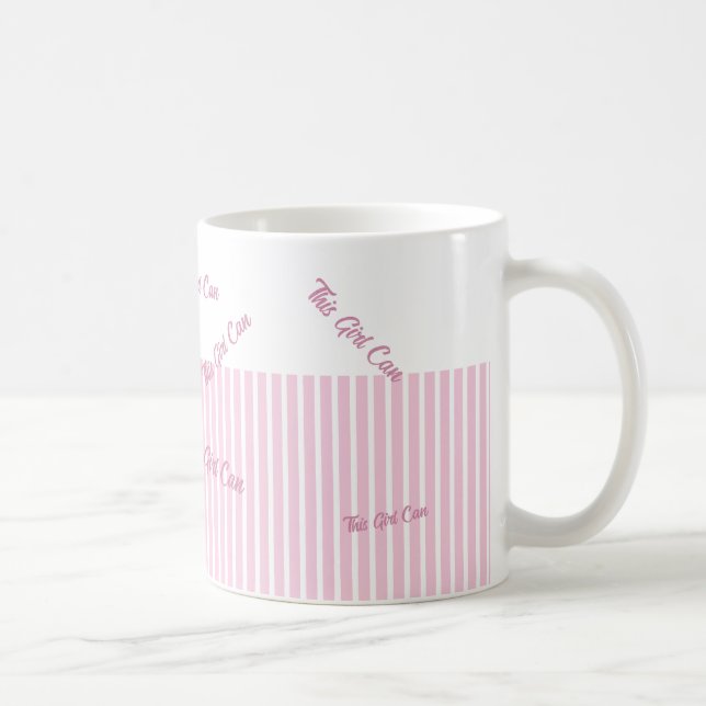 Custom Text Pink Coffee Mug (Right)