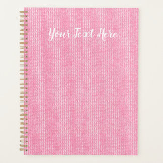 Custom Text Pink Knit Inspired Planner