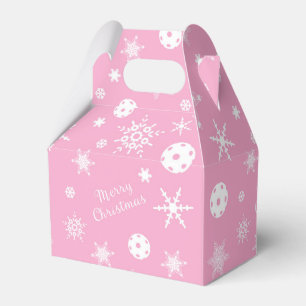 Custom text Pink💟 Pickleball🎄 Merry Christma Favour Box