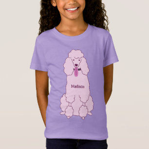 Custom Text Pink Poodle T-Shirt