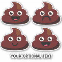 Custom text Poop stickers