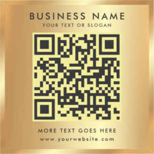 Custom Text QR Code Logo Template Gold Glamorous