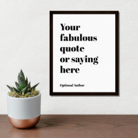 Custom Text, Quote, Song Lyric Poster