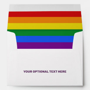 Custom Text Rainbow Flag Envelope