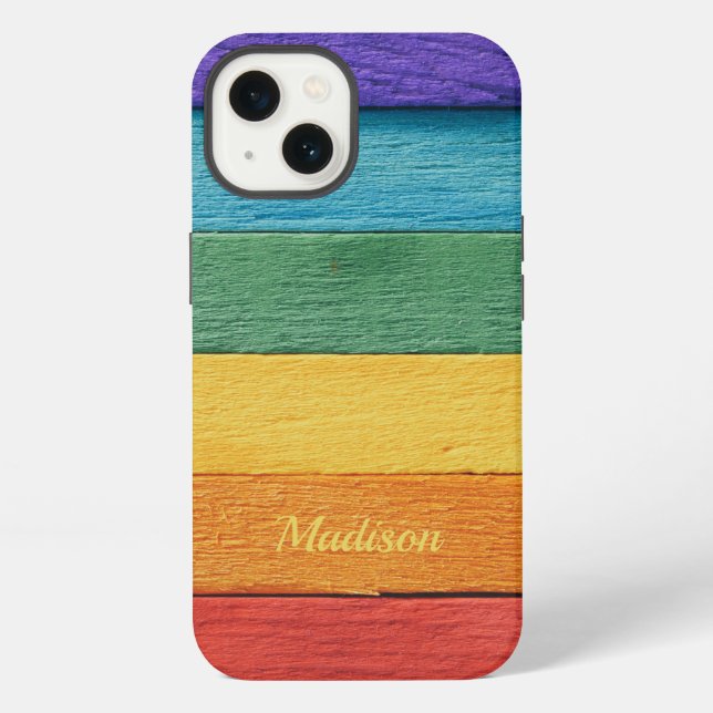 Custom Text Rainbow phone cases (Back)