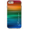 Custom Text Rainbow Stripe iPhone 6 case