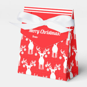 Custom text red Pickleball Reindeers 🎁 Favour Box