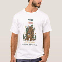 Custom Text Retro Camp Bear T-Shirt