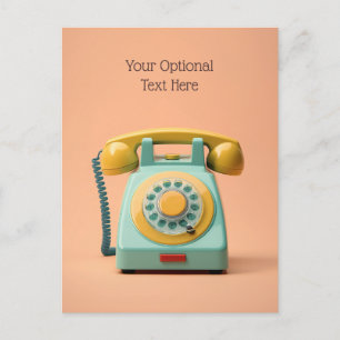 Custom Text Retro Telephone Postcard