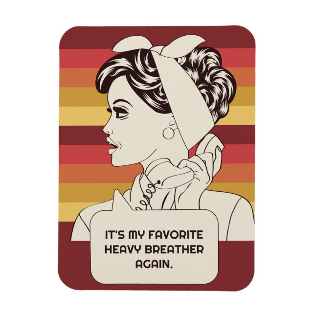 Custom Text Retro Woman Magnet (Vertical)