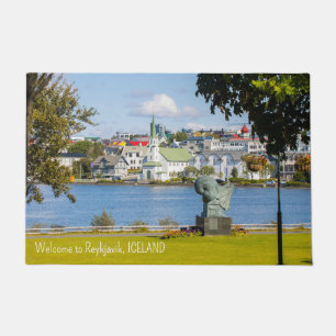 Custom Text Reykjavik, Iceland Doormat