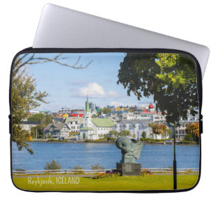 Custom Text Reykjavik, Iceland Laptop Sleeve