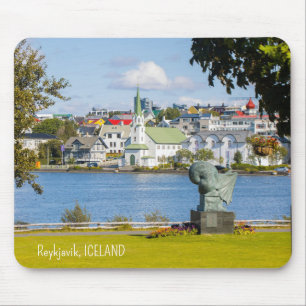 Custom Text Reykjavik, Iceland Mouse Mat