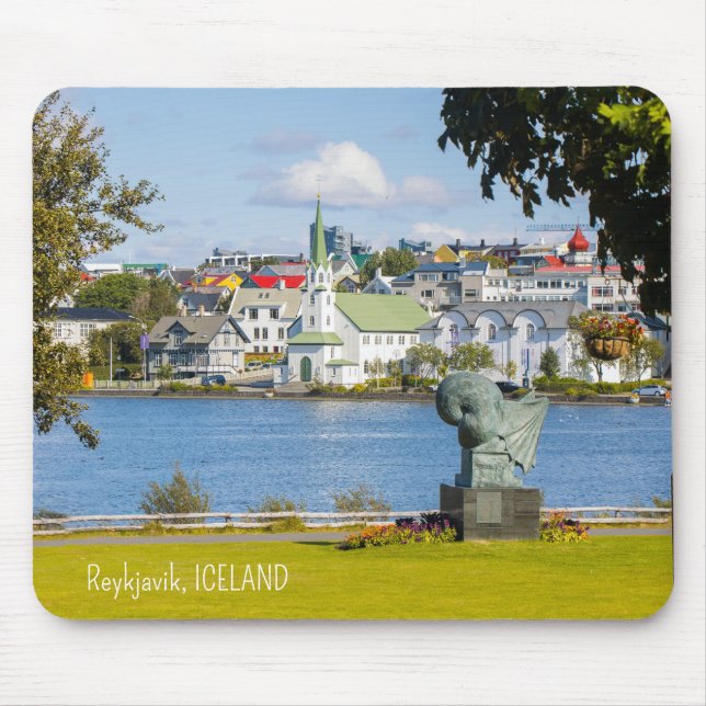 Custom Text Reykjavik, Iceland Mouse Mat (Front)