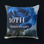 Custom Text – Romantic Blue Rose Floral Gift  Cushion<br><div class="desc">Celebrate everlasting love with this romantic blue rose pillow,  featuring the words “Forever & Always.” A cosy accent and a heartfelt gift for couples,  anniversaries,  or Valentine’s Day.</div>