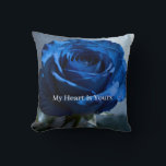 Custom Text – Romantic Blue Rose Floral Gift  Cushion<br><div class="desc">Celebrate everlasting love with this romantic blue rose pillow,  featuring the words “Forever & Always.” A cosy accent and a heartfelt gift for couples,  anniversaries,  or Valentine’s Day.</div>