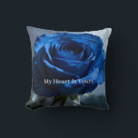 Custom Text – Romantic Blue Rose Floral Gift  Cushion<br><div class="desc">Celebrate everlasting love with this romantic blue rose pillow,  featuring the words “Forever & Always.” A cosy accent and a heartfelt gift for couples,  anniversaries,  or Valentine’s Day.</div>