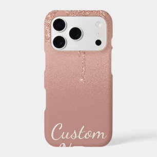 custom text rose gold blush Gliter Sparkle