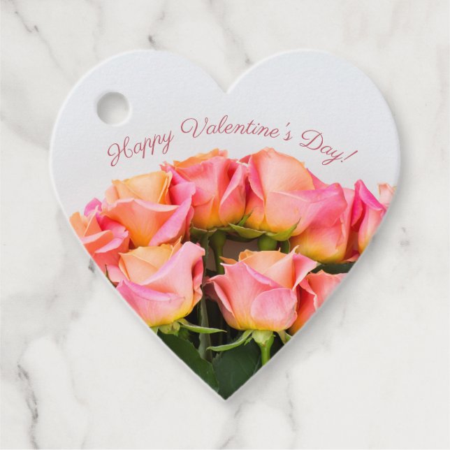 Custom text Roses gift / favour tags (Front)