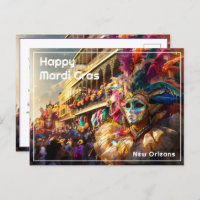 Custom Text Royal Regalia: Mardi Gras Extravaganza