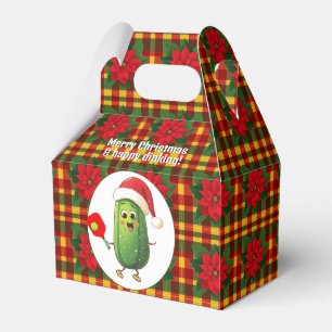Custom text Santa's Pickleball Rally Favour Box