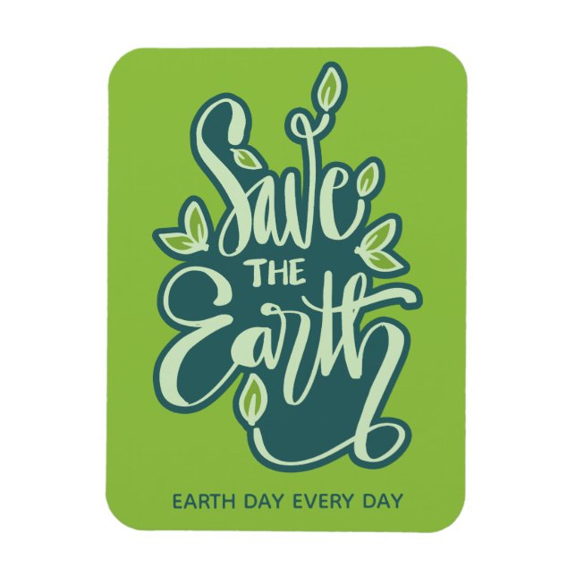 Custom Text Save The Earth Magnet (Vertical)