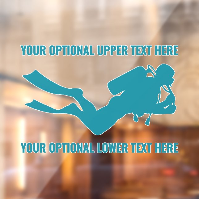 Custom Text Scuba Diving Window Cling (Sheet 2)
