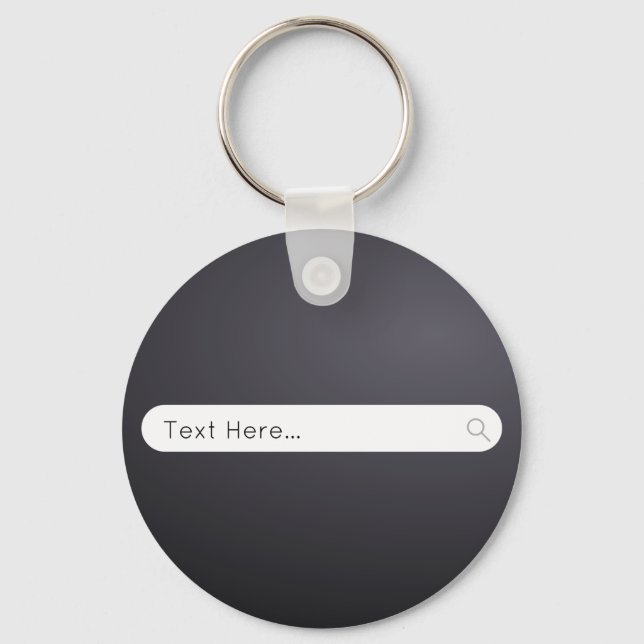 Custom Text Search Bar Key Ring (Front)