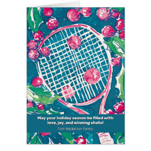 🎾🎄Custom text, Season’s Greetings: Love-Love