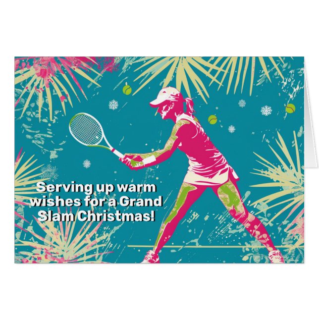 🎾🎄Custom text, Serving Up Some Holiday Cheer (Front Horizontal)