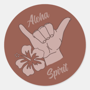 Custom Text Shaka Classic Round Sticker