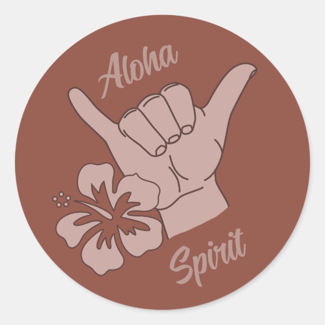 Custom Text Shaka Classic Round Sticker (Front)