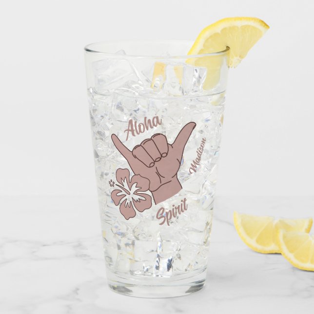 Custom Text Shaka Glass (Back Ice)