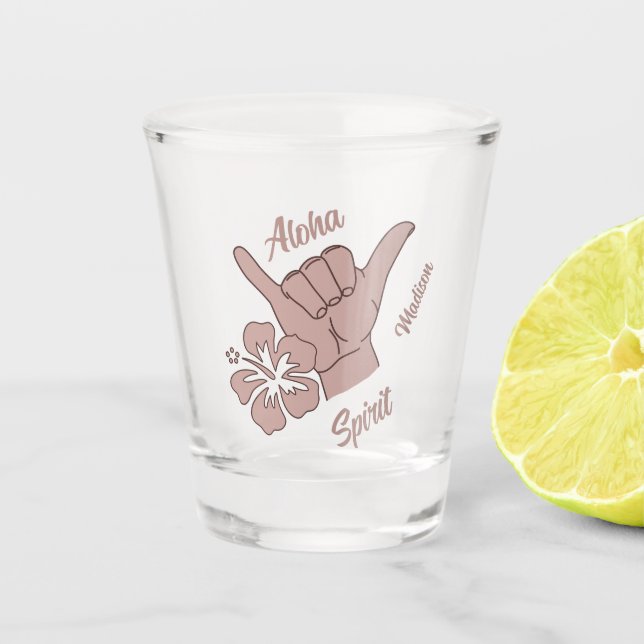 Custom Text Shaka Shot Glass (Front)