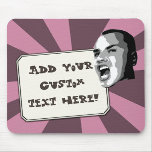 Custom Text Shout on any Colour Light Beam Mouse Mat