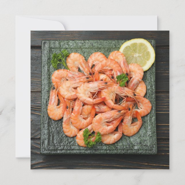 Custom Text Shrimps Invitation (Front)