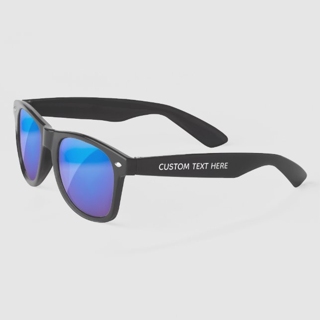 Custom Text Simple Personalised Promotional Modern Sunglasses (Left)