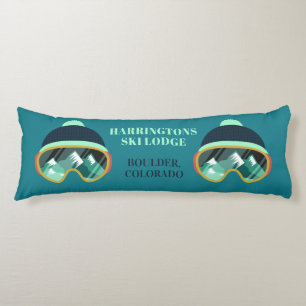 Custom Text Ski Mask body pillow