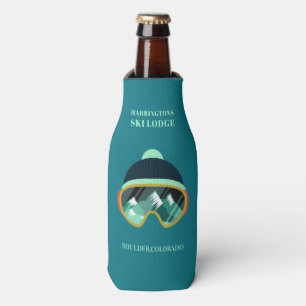 Custom Text Ski Mask Bottle Cooler
