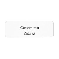 Custom Text Small Sticker Return Address Label