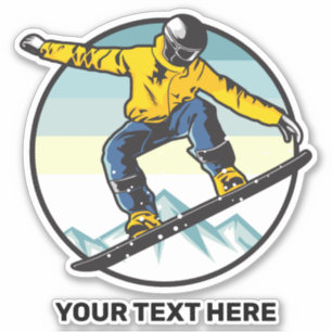 Custom Text SNOWBOARDER