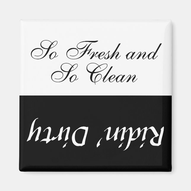 Custom Text So Fresh & So Clean/Dirty Dishwasher Magnet (Front)