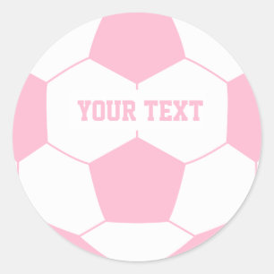 Custom Text Soccer ball Classic Round Sticker