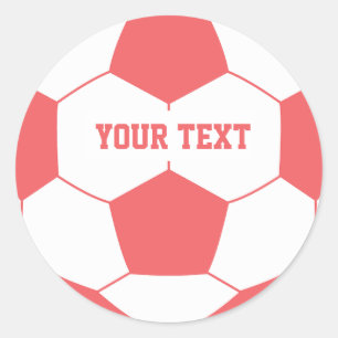 Custom Text Soccer ball Classic Round Sticker