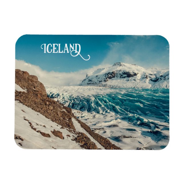Custom Text Solheimajokull, Iceland Magnet (Horizontal)